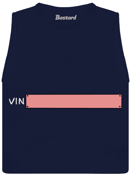 Osobní VIN kód dámské tílko volné Navy