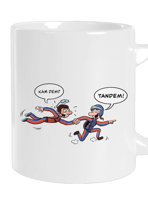 Tandem velký hrnek White