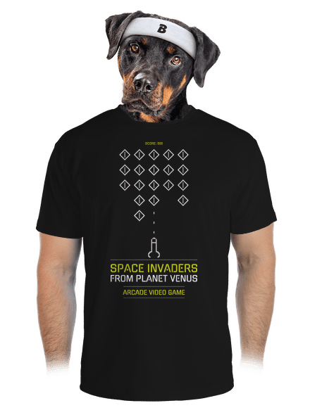 Space Invaders pánské sportovní tričko Black
