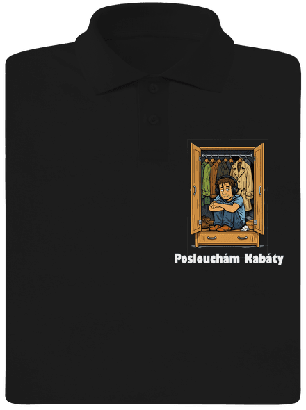 Poslouchám Kabáty pánská polokošile Black