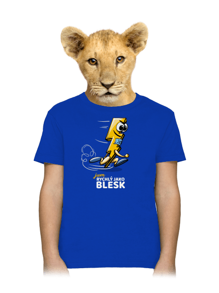 Rychlý jako blesk dětské tričko Royal Blue