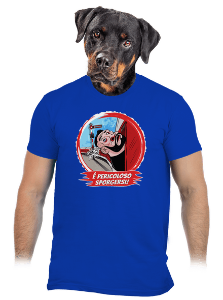 É pericoloso sporgersi pánské tričko Royal Blue