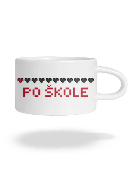 Po škole hrnek makronka White