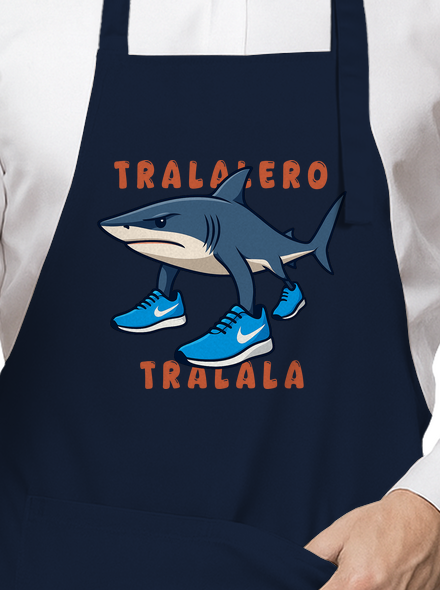 Tralalero Tralala – Italian Brainrot zástěra Navy