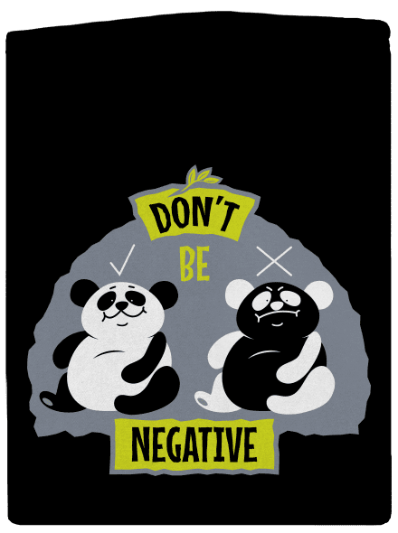 Don't be negative dámská mikina na zip Black
