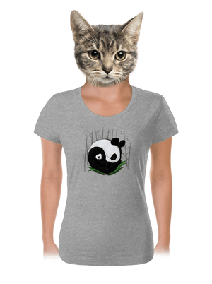 Dvě spící pandy dámské tričko Dark Gray Melange