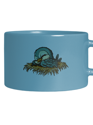 Ranní ptáče spí hrnek makronka Blue Macaron