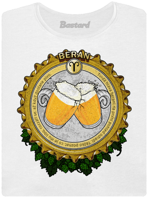 Pivní horoskop: Beran dámské tričko s lemem White