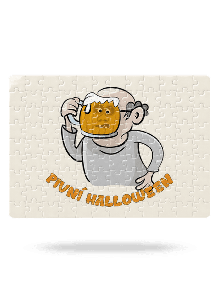 Pivní Halloween puzzle White