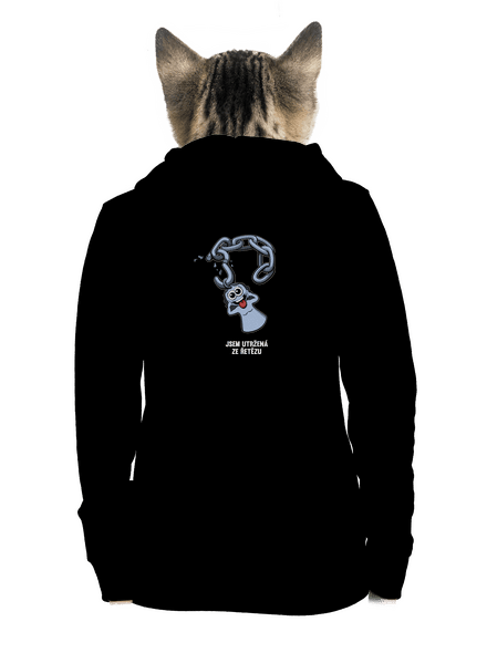 Utržený ze řetězu dámská mikina na zip Black