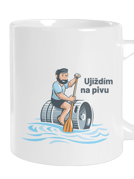 Ujíždím na pivu velký hrnek White