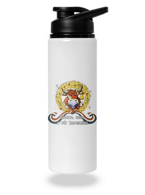 Slunce, seno a pár kapesníků lahev na vodu White