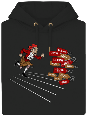 Slevy! unisex mikina premium Dark Black