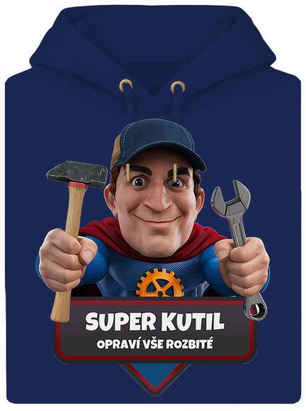 Super táta unisex mikina premium Navy