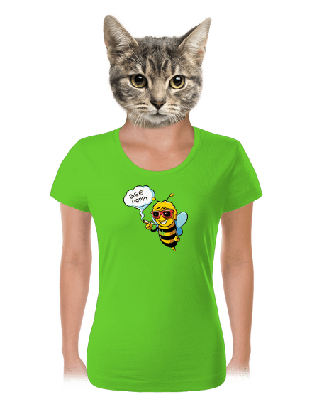 Bee happy dámské tričko Apple Green