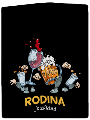 Rodina je základ pánská mikina na zip Black