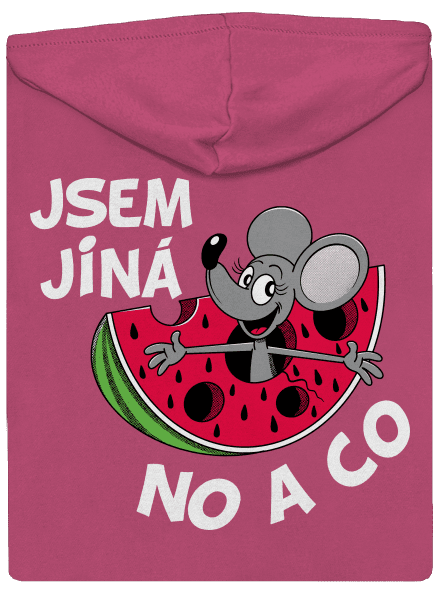 Jsem jiná dámská mikina na zip Magenta