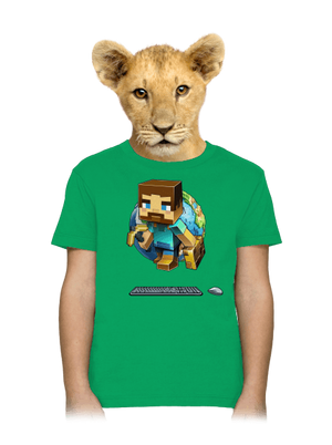 B17: Minecraft dětské tričko Kelly Green