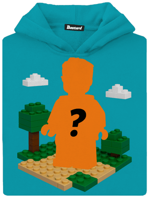 Lego postava z vlastní fotky dětská mikina klokanka Hawaiian Blue
