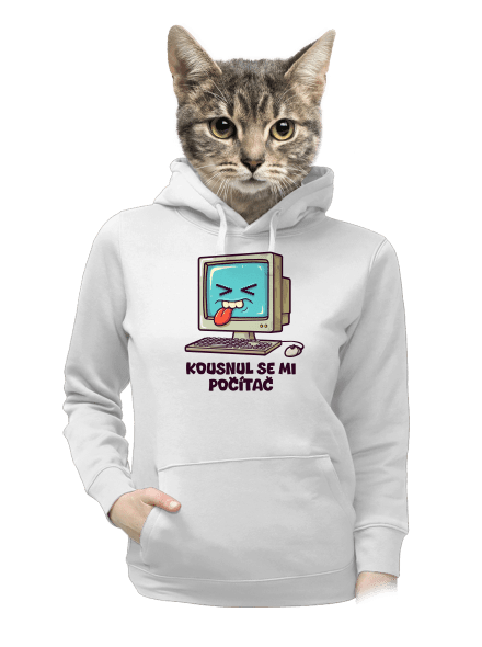 Kousnul se mi počítač dámská mikina klokanka White