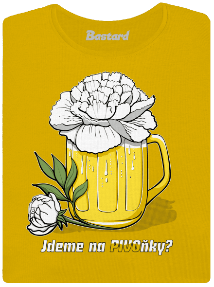 Pivoňky dámské tričko Yellow