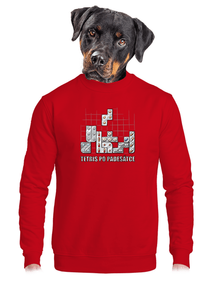 Tetris unisex mikina bez kapuce Red
