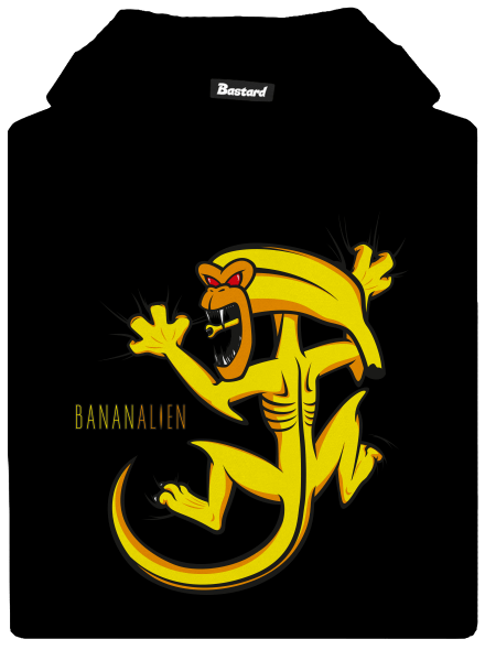 Bananalien dětská mikina klokanka Black
