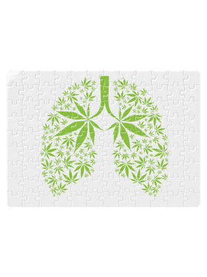 Ganja plíce puzzle White