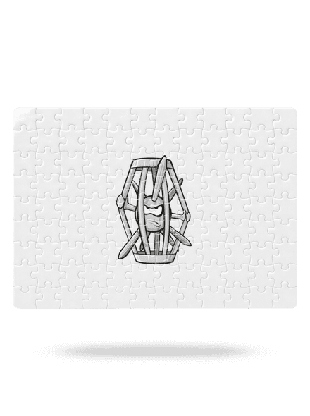 Ježek v kleci puzzle White