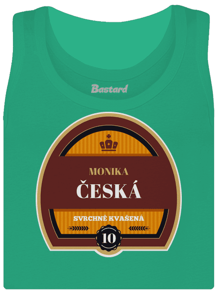 Pivní etiketa dámské tílko klasické Mint Mal