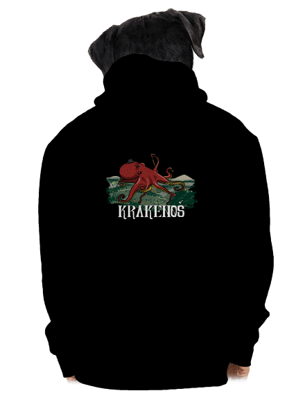 Krakenoš pánská mikina na zip Black