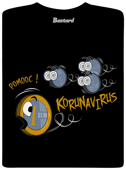 Korunavirus na útěku pánské dlouhý rukáv Black