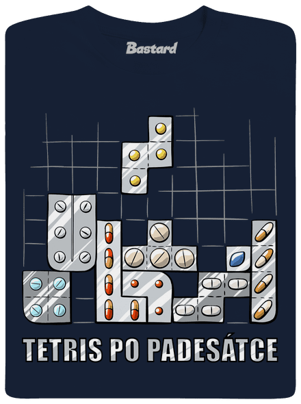 Tetris pánské tričko Navy