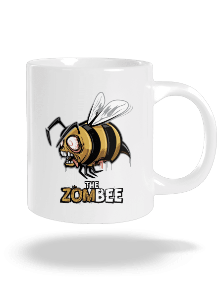 ZomBee - žlutá velký hrnek White