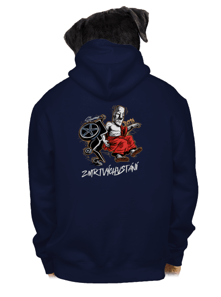 Zmrtvýchvstání pánská mikina na zip Navy