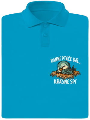 Ranní ptáče spí pánská polokošile Blue Atol