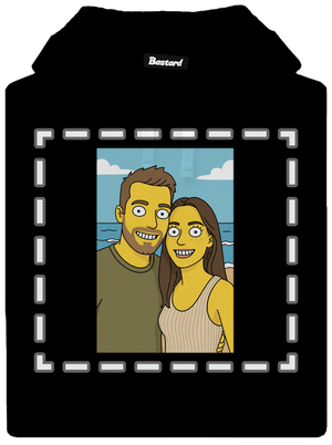 Simpsonovi z vlastní fotky pánská mikina klokanka Black