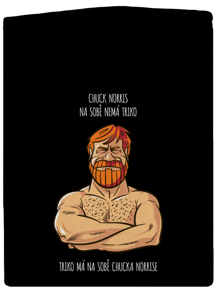 Chuck Norris pánská mikina na zip Black