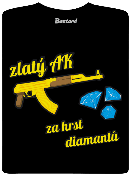 Zlatý AK pánské dlouhý rukáv Black