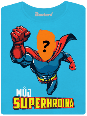 Můj superhrdina dámské tričko s lemem Blue Atol