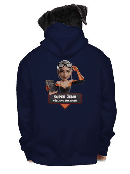 Super máma pánská mikina na zip Navy