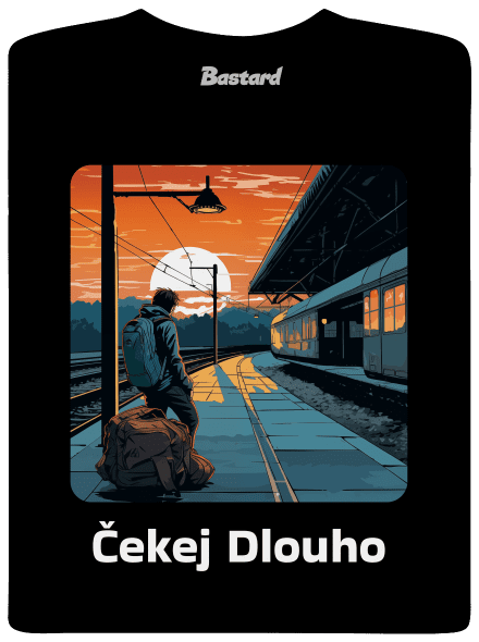 Čekej dlouho dětské tričko Black