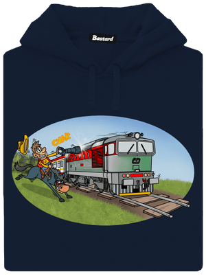 Šotouš na lovu pánská mikina klokanka Navy