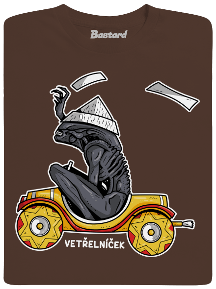 Vetřelníček pánské tričko Brown