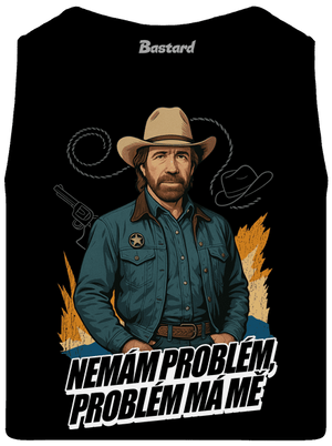 B19: Chuck Norris z Walker, Texas Ranger pánské tílko Black