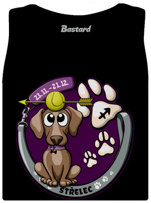 Psí horoskop: Střelec dámské tílko klasické Black