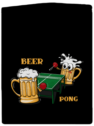 Beer pong pánská mikina na zip Black