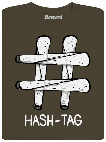Hash tag pánské dlouhý rukáv Urban Khaki