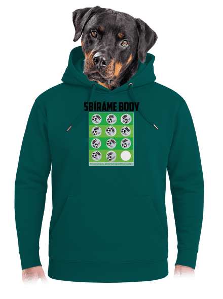 Sbíráme body - fotbal unisex mikina premium Emerald Green
