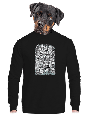 unisex mikina bez kapuce